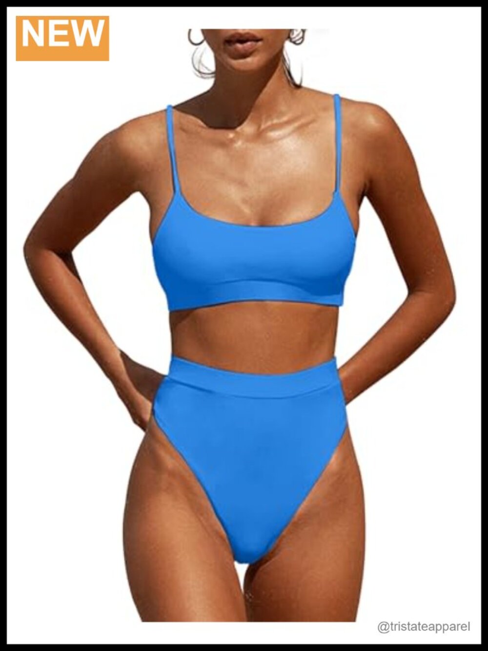 Women's High Waisted Cheeky Bikini Set Tummy Control